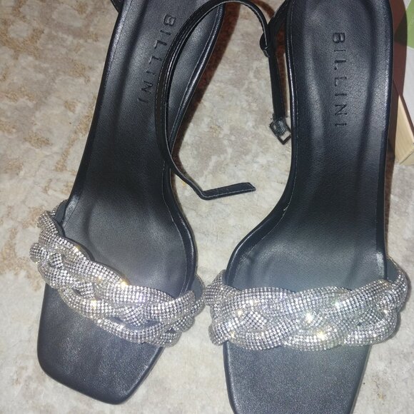 BRAND NEW Hello Molly Ballencia Black-Diamante Billini Heels Size 7 - Picture 9 of 11